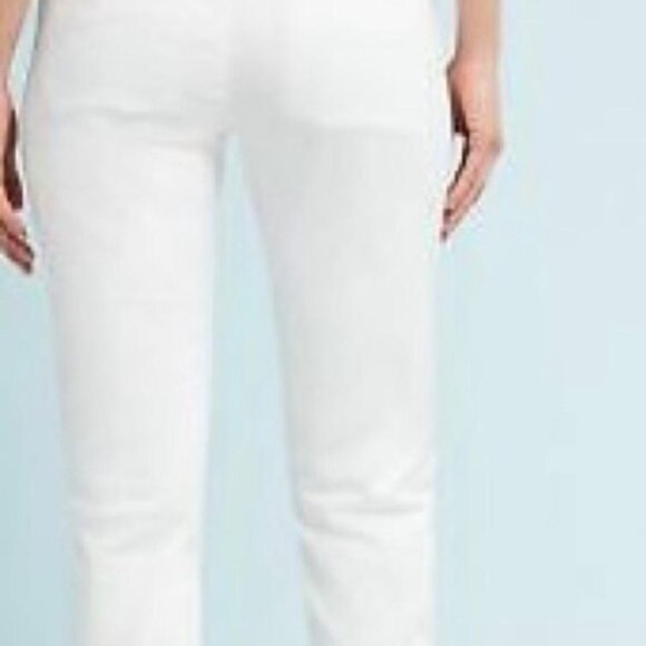 Anthropologie Relaxed Embroidered White Chino Pants Size 26 - Picture 4 of 8